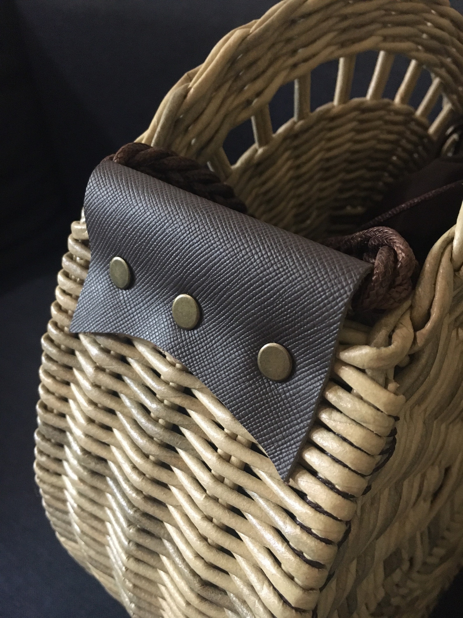 Large round wicker basket Jane Birkin style Straw basket bag Etsy