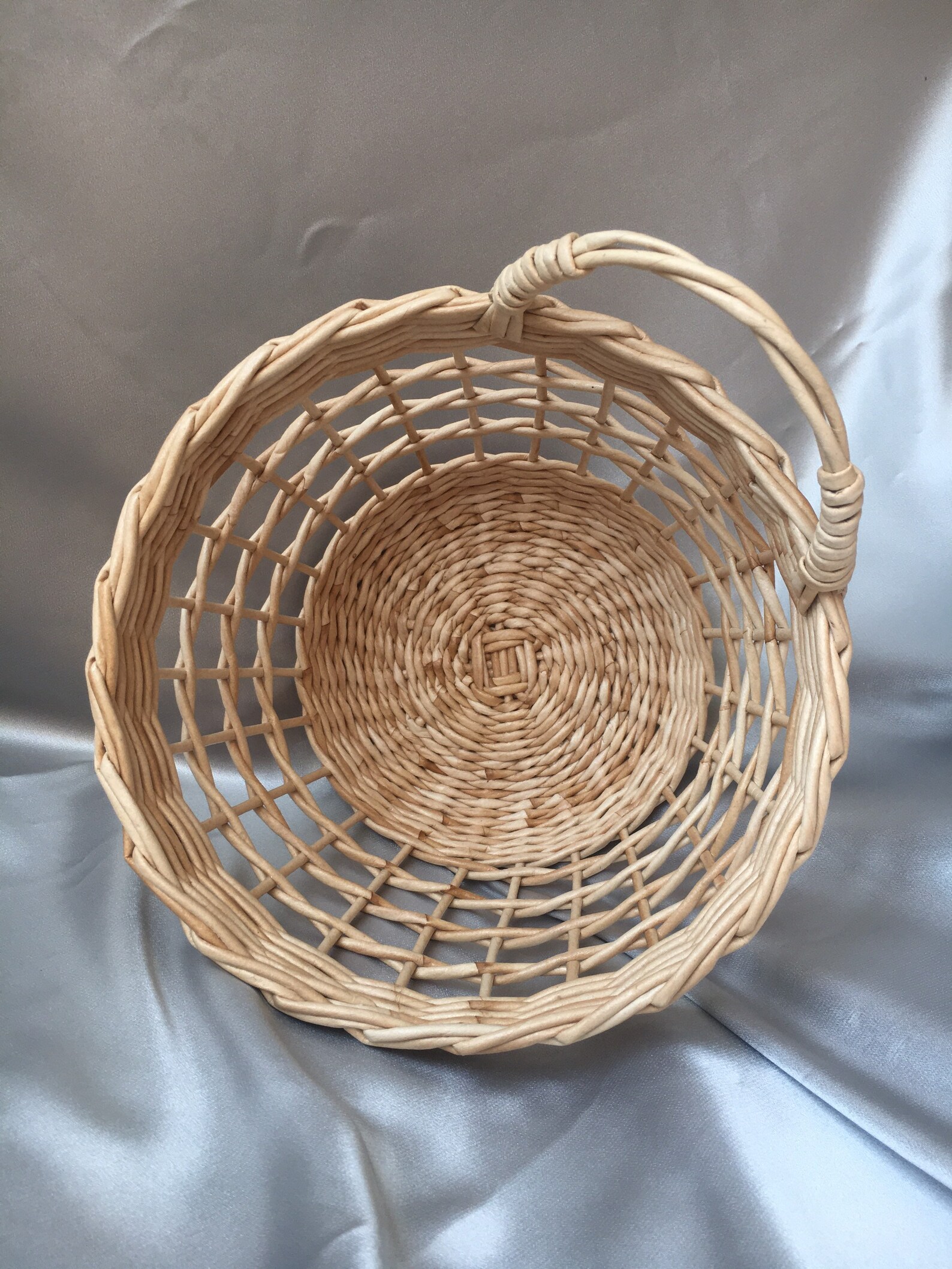 Wicker round onion garlic storage basket Set of 2 woven basket Etsy
