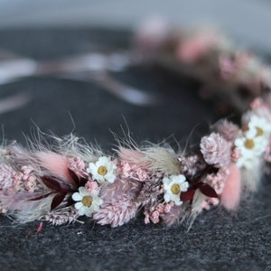 Hair wreath hair accessories headpiece flower wreath dried flower wreath wedding bachelorette party hair accessory folk festival shooting durable