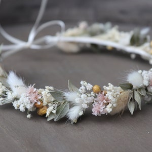 Hair wreath hair accessories headpiece flower wreath dried flower wreath wedding bachelorette party hair accessory folk festival shooting durable