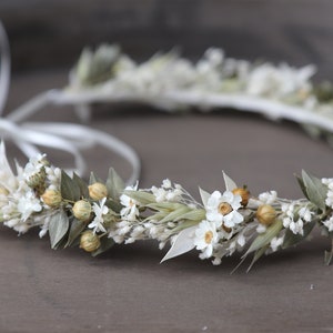 Hair wreath hair accessories headpiece flower wreath dried flower wreath wedding bachelorette party festival hair accessory shooting durable