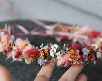 Hair wreath hair accessory headdress flower wreath dried flower wreath wedding hen party hair accessory folk festival shooting durable