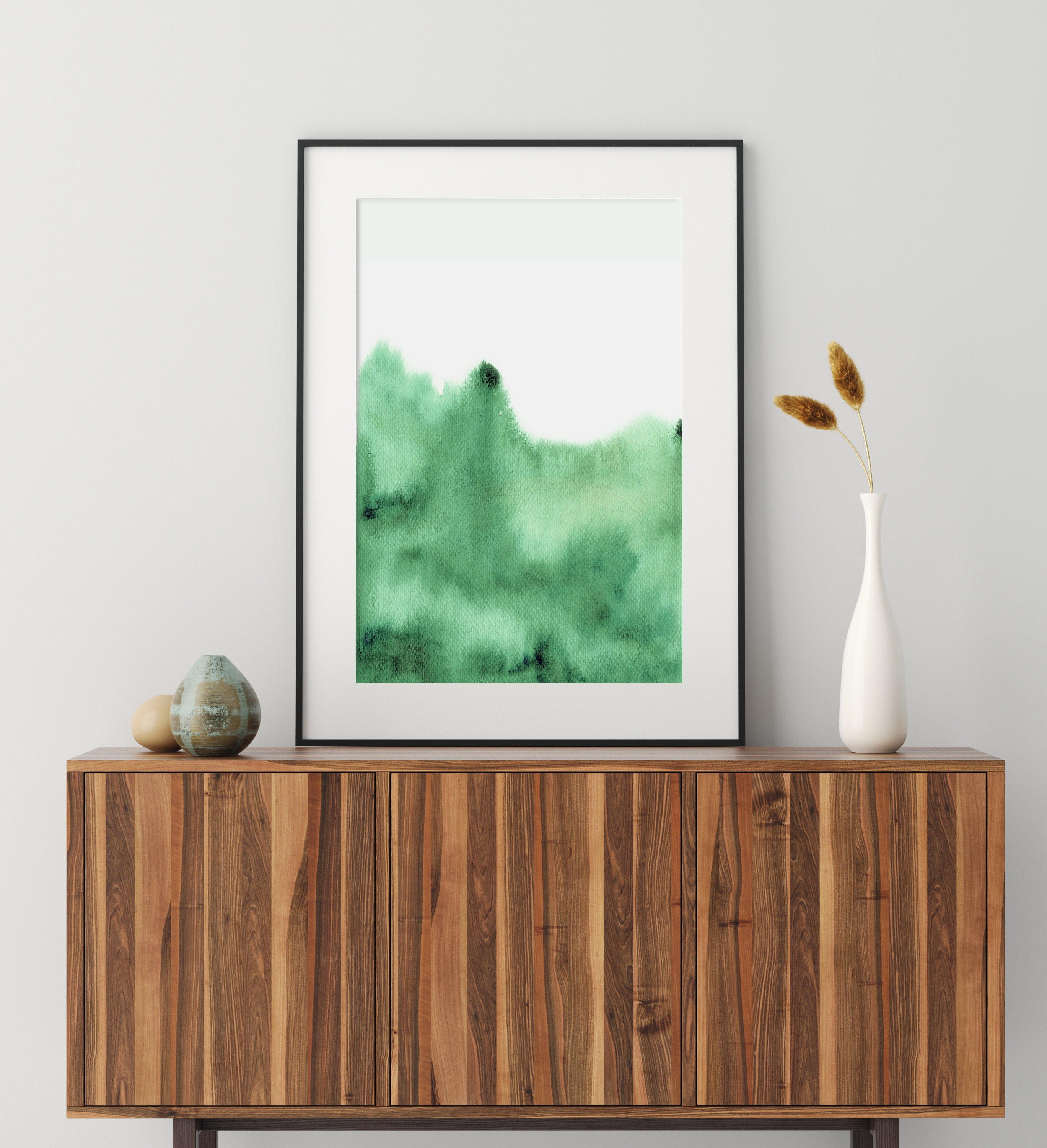 Abstract wall art Green wall art Green wall decor Forest | Etsy