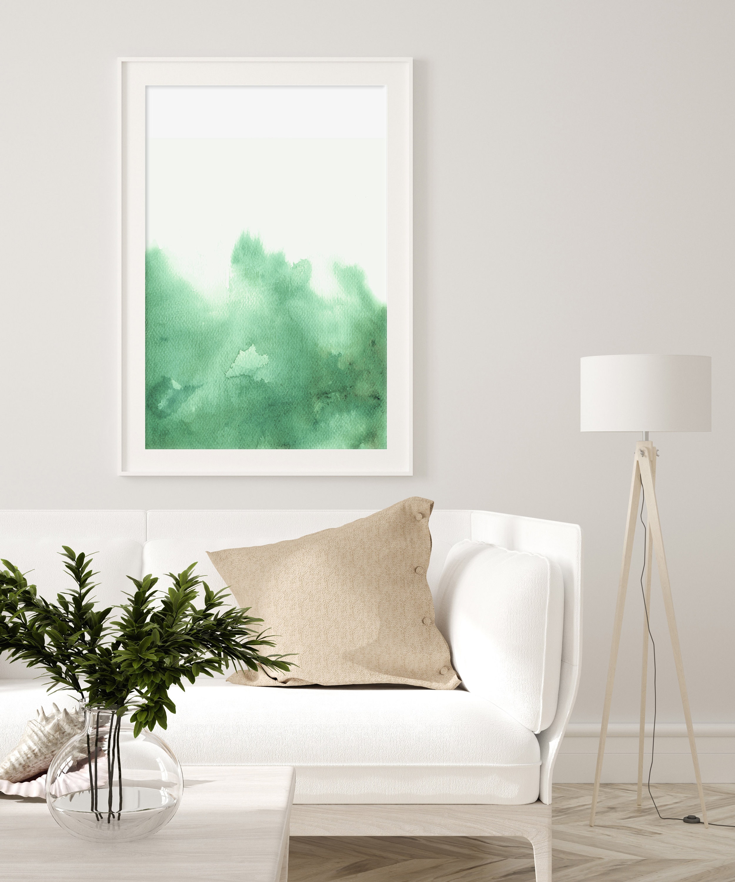 Green wall decor Forest wall art Abstract wall art Green | Etsy