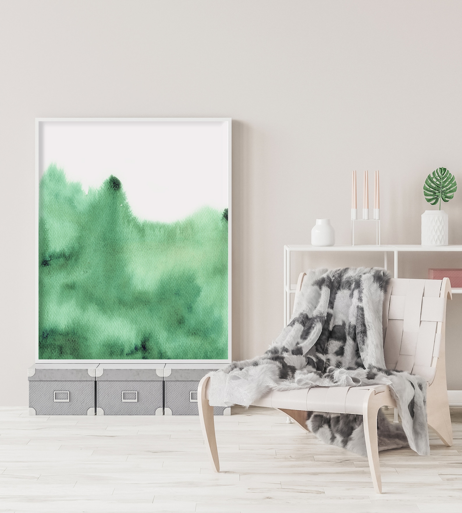 Abstract wall art Green wall art Green wall decor Forest | Etsy