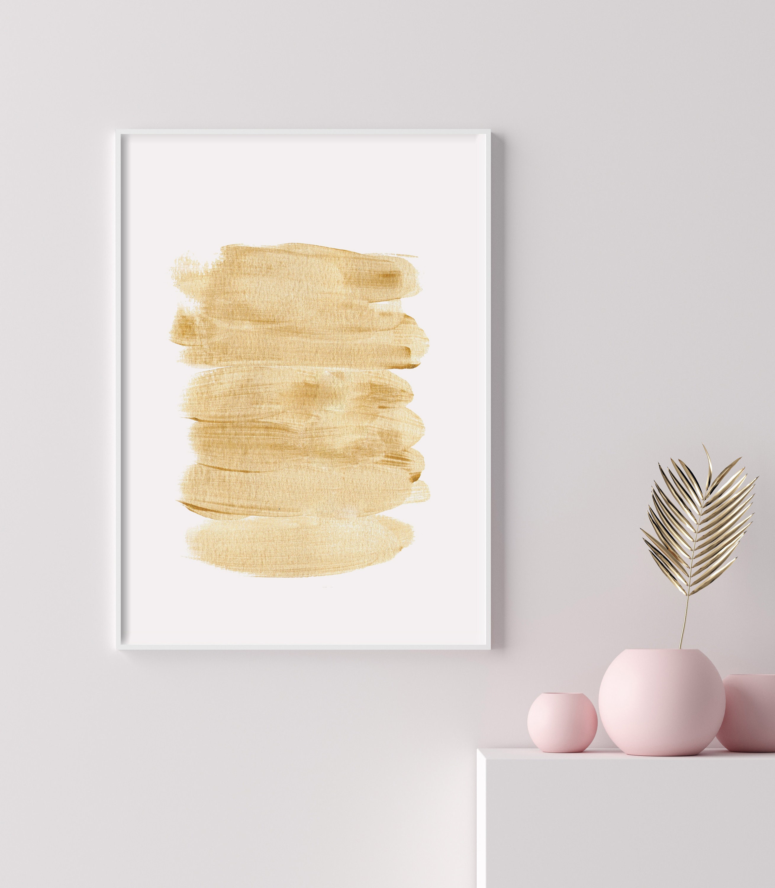 Gold Wall Art Set of 2, Gold Wall Decor, Abstract Wall Art Set