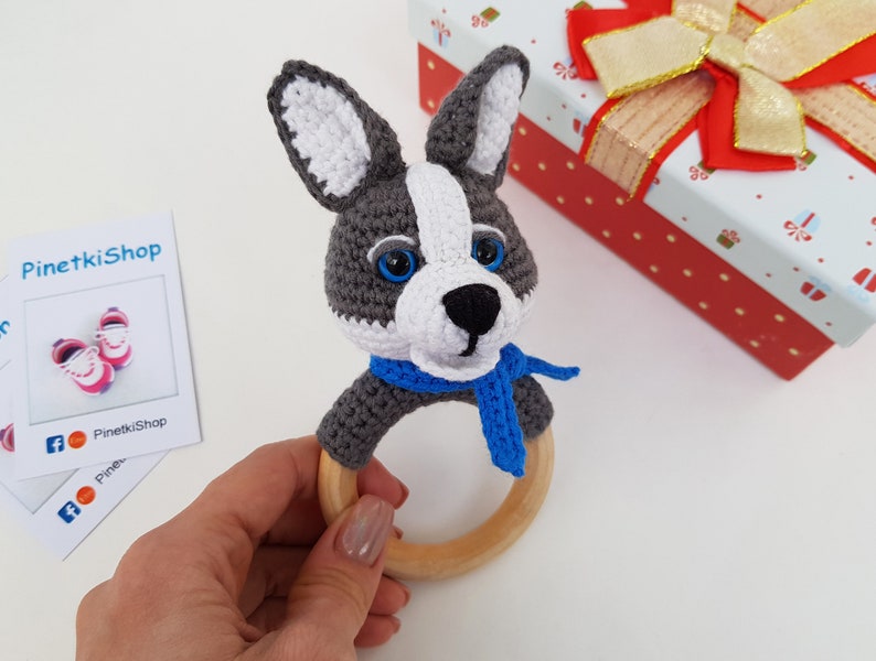 Crochet Pattern Baby Rattle Dog Crochet Pattern Amigurumi Etsy