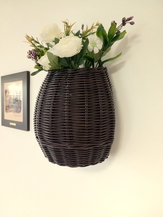 Wicker Hanging Basket Wall Basket Door Basket Wall Hanging Etsy
