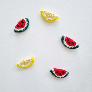 Broche Pastèque ou citron. Bijou de vêtement. Accessoire de sac.