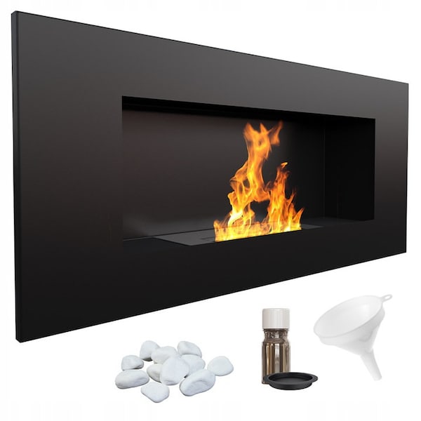 Wall mounted bio-fireplace DELTA2 TÜV certificate