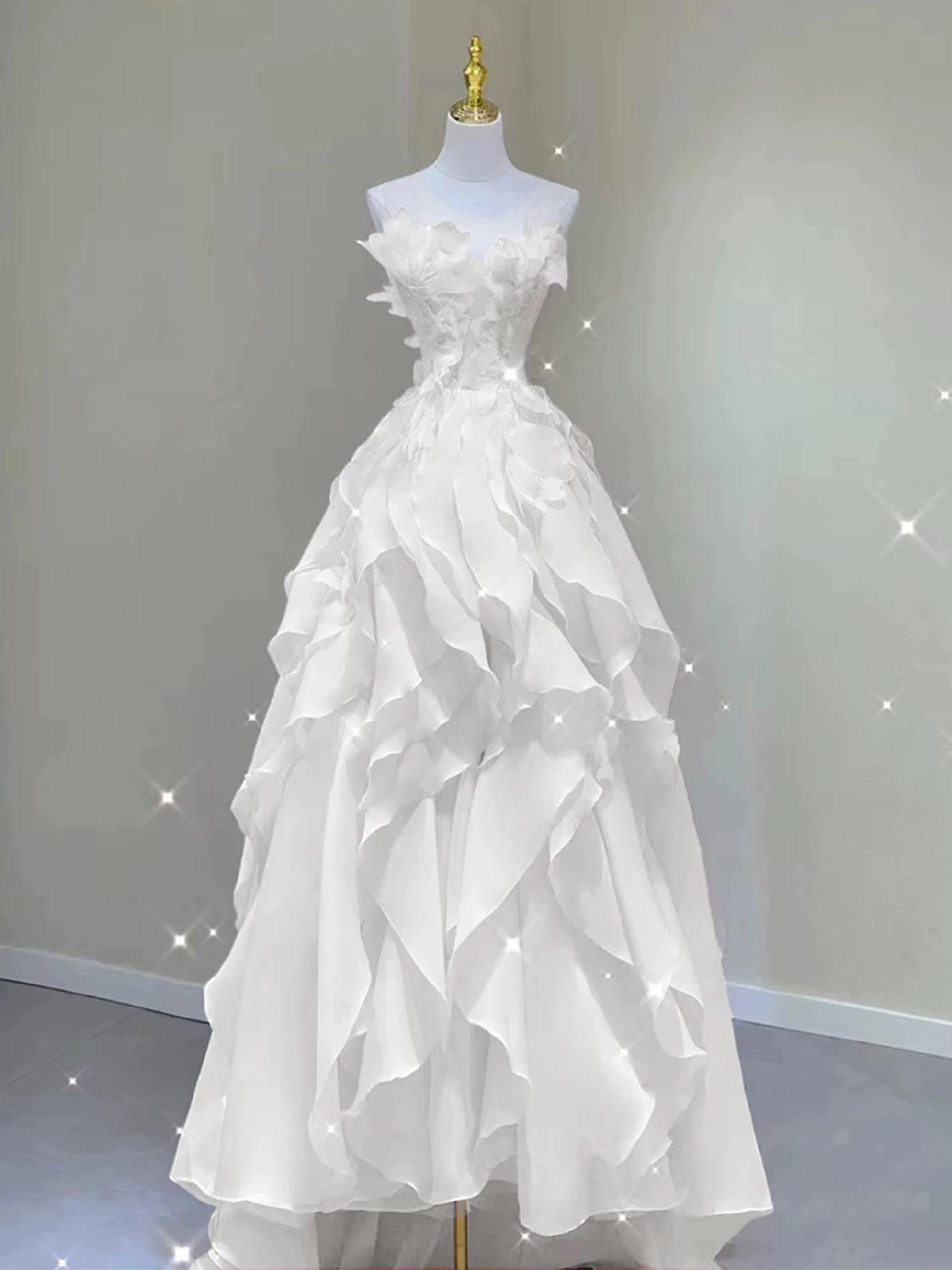 White Prom Dresses, Long Occasion Dress main image 1