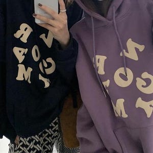 Sudadera con capucha con letras, sudadera con capucha de gran tamaño, sudadera con capucha unisex de moda, sudadera con capucha de gran tamaño, sudadera universitaria, sudaderas con capucha para hombres, regalo de Navidad
