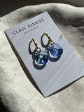 Sky Blue glass earrings, French lock,  Lightweight, handcrafted earrings, product logo