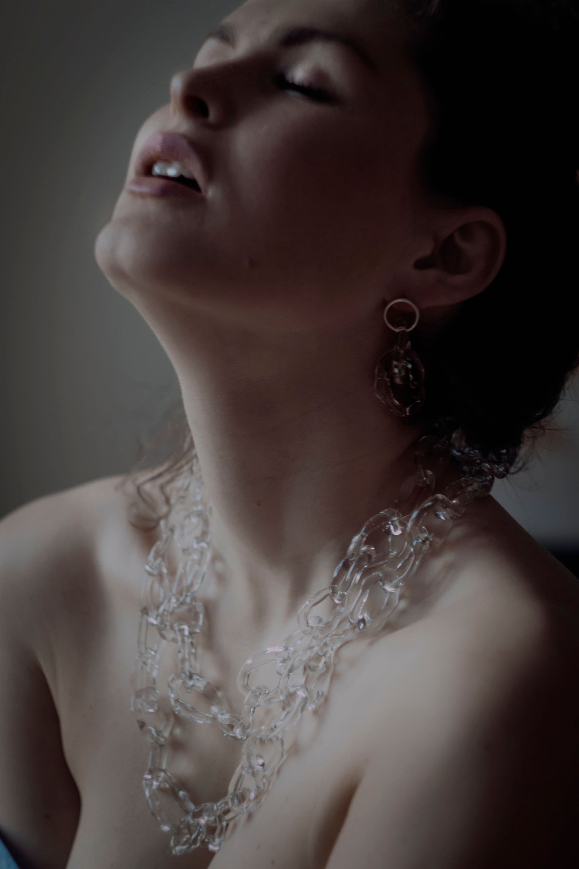 Contemporary jewelry | Statement Glass necklace | Gorgeous cocktail collar | bridal jewelry