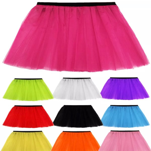 Jupe tutu fantaisie fluo pour femme, fille et poule adulte, tailles 6-14 à 16-24, vendeur britannique