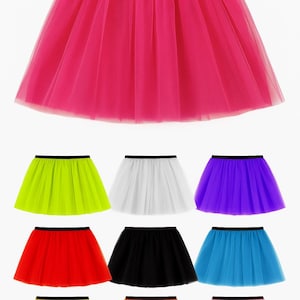 Women’s ladies Girls Hen Adult Neon Fancy Tutu Skirt, Size 6-14 to 16-24, UK Seller