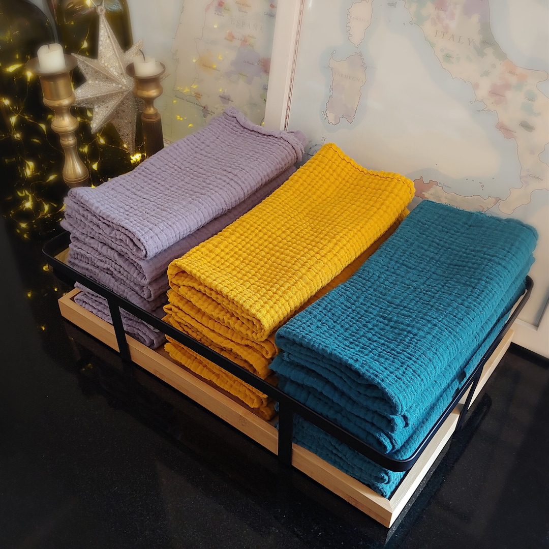 16x16 BULK PACK Muslin Napkins Luxury Reusable Cotton Gauze Cloth