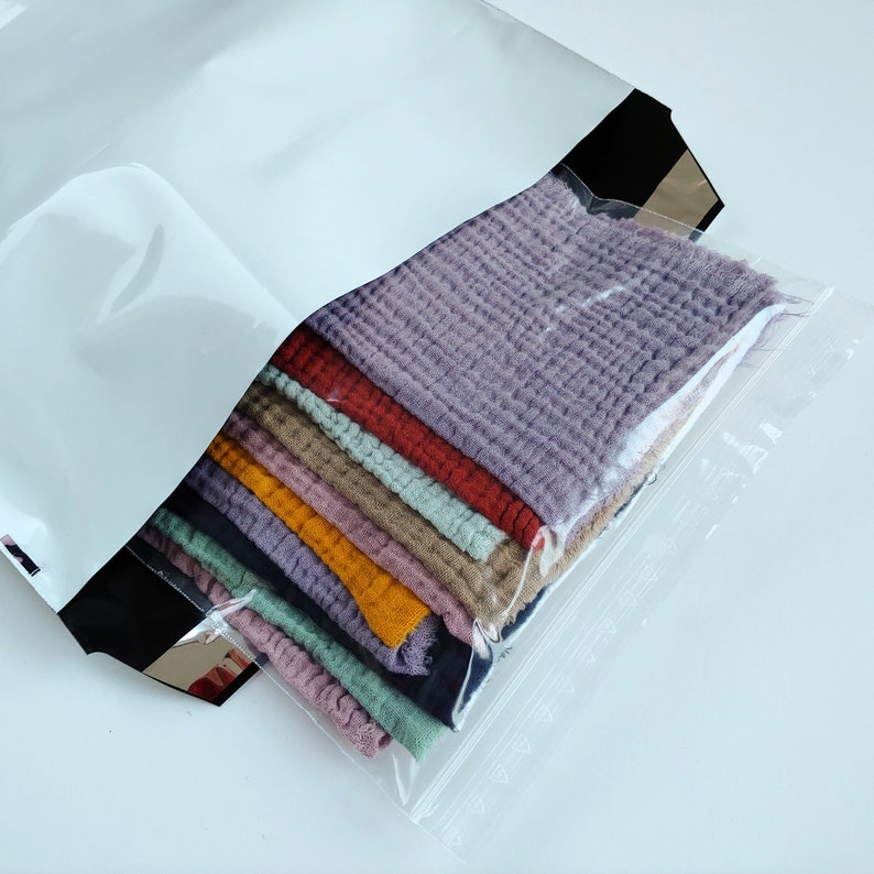 8x8 Multicolor BULK PACK Muslin Napkins Luxury Reusable Cotton Gauze