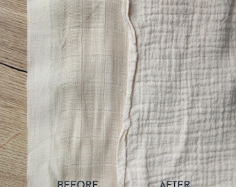 Toallas de muselina sin blanquear / Cuidado natural del bebé / Paño de cocina