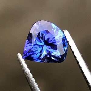 7 MM Tanzanite Heart, Rare Blue Tanzanite Gems, Natural Faceted Tanzanite, 1.45 Carat Tanzanite Stone For Making Jewelry, December Gemstone