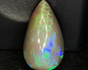 20 x 12 MM 天然エチオピアオパールペア、ブルーグリーンファイア付き