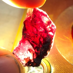 Rarely Found Natural Red Garnet Rough, 24 Carats Garnet Raw, Loose Garnet Raw, Stunning Garnet For Making Desirable Gemstone And Jewelry.