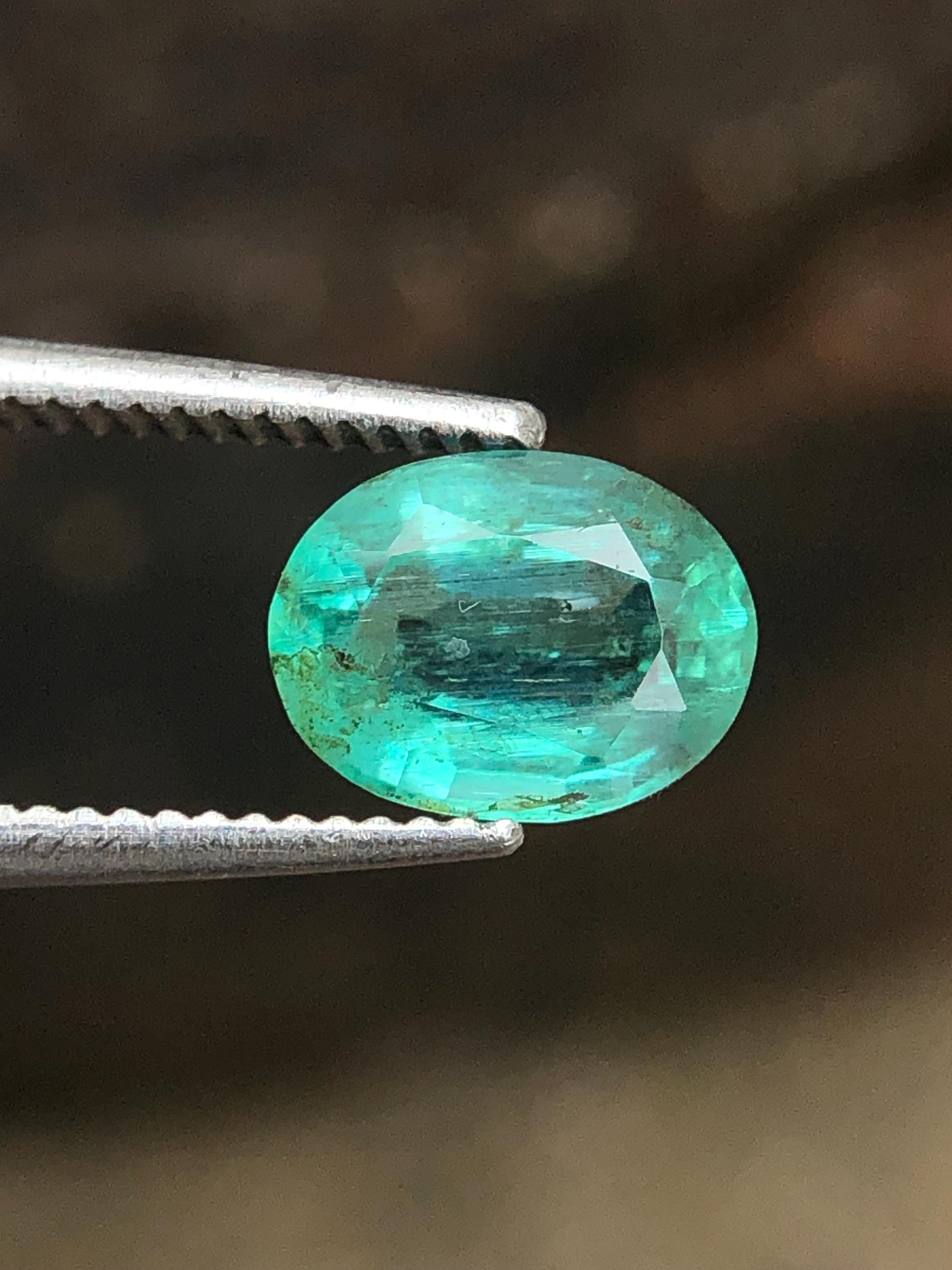 Oval Green Emerald Gemstone: 1.15 Carats, 5x7mm May Birthstone - Etsy