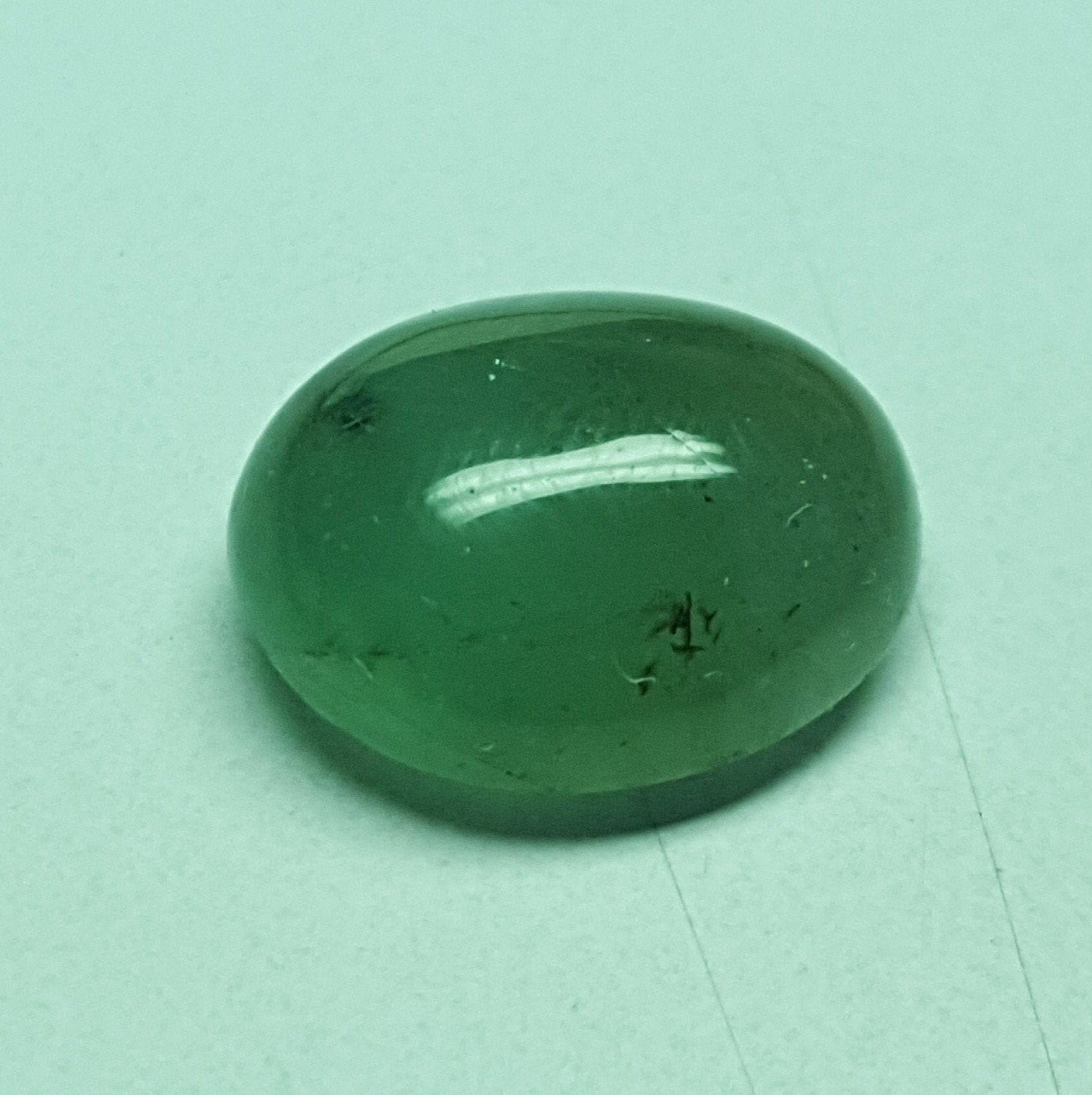 Natural Emerald Cabochon Emerald Oval Cabochon 6.80 Carats | Etsy