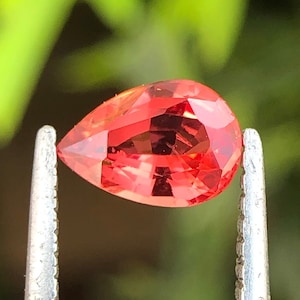 Rarest Red Spinel Faceted, Natural Vietnam Stunning Red Spinel Gemstone, Best Ring Size Pear Shape Spinel, August Birthstone, For Jewelry
