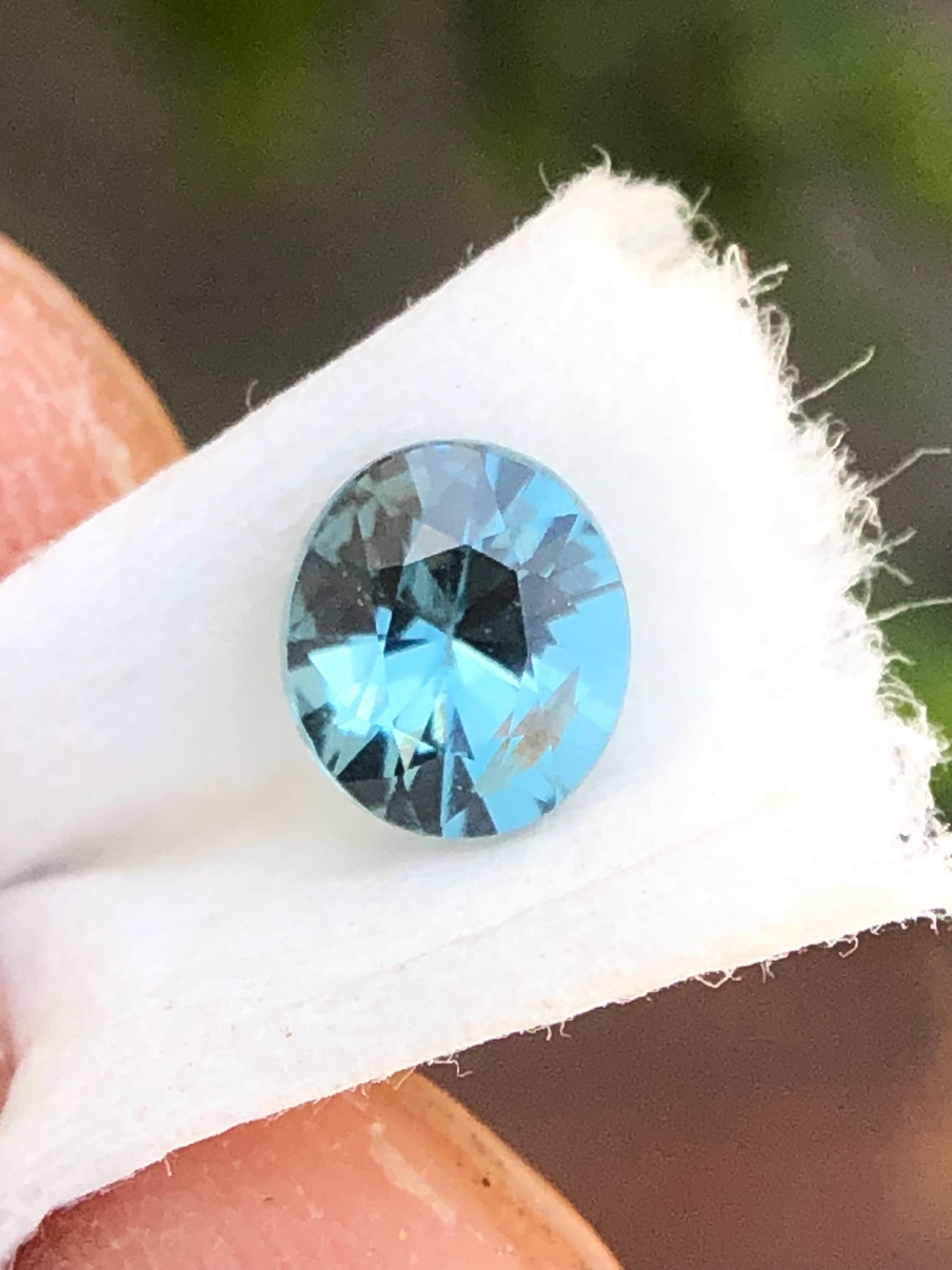 Sky Blue Faceted Spinal Gemstone, Oval Unheated, 0.65 Carat - Etsy
