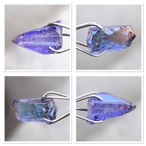 Zoisite Tanzanite bleue violette brute, Tanzanite naturelle, Tanzanite violette, Tanzanite bleue, Tanzanite brute, Tanzanite brute, 2,30 carats bruts