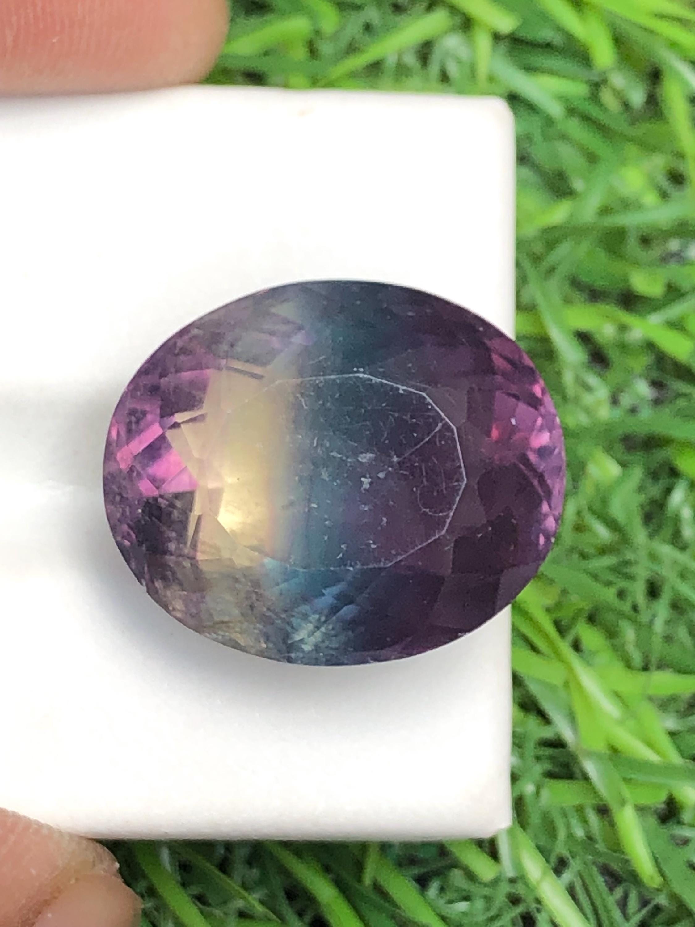 Natural Color Change Fluorite | 27.85 Carat Oval Gemstone - Etsy