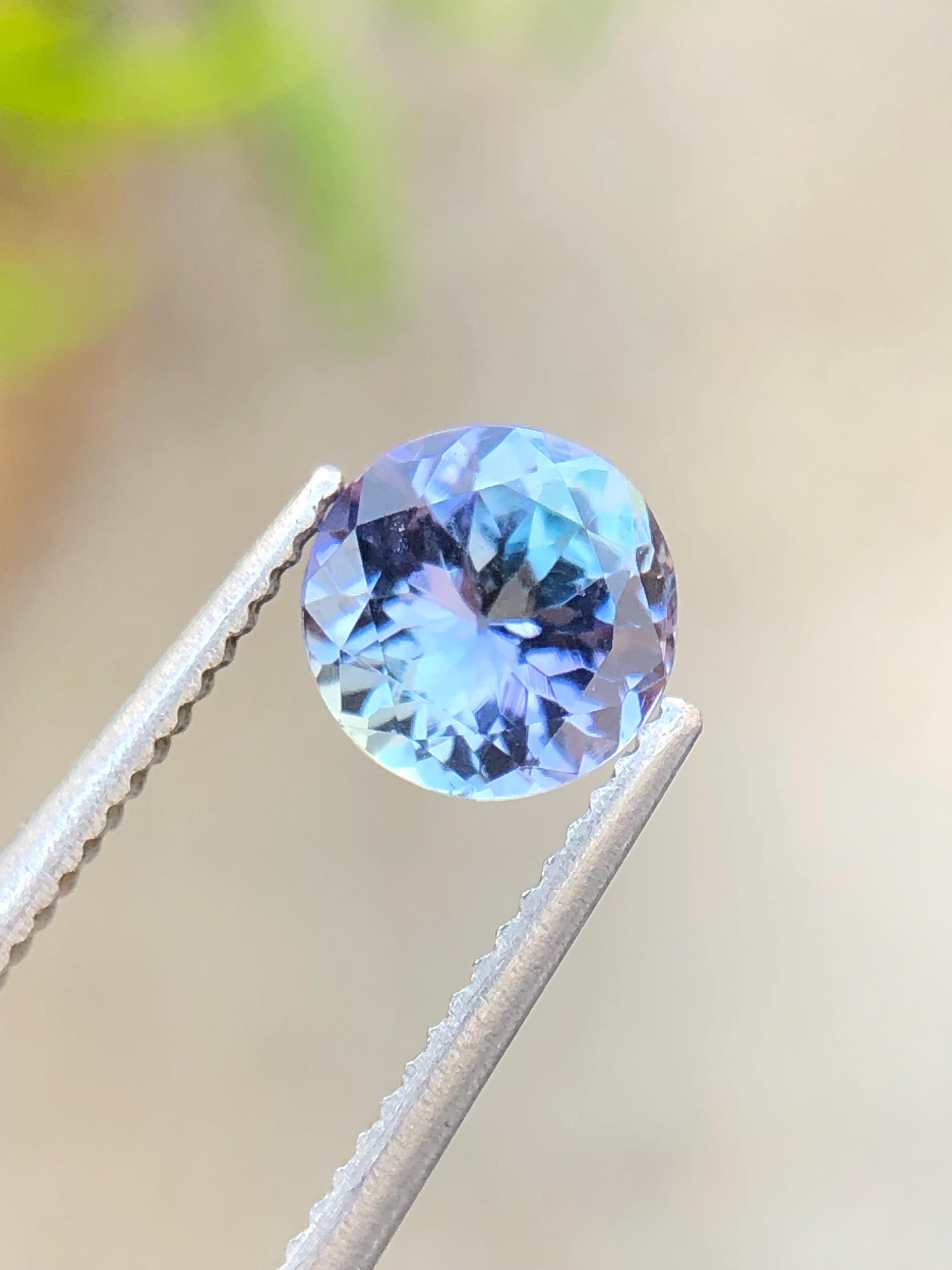 天然パープル＆ブルータンザナイト宝石 6 MM ルース 最高品質の