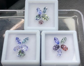 Natural Tanzanite Zoisite Lot, Loose Gemstones (7 Carats)