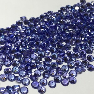 2.5 MM Tanzanite Lot,Natural Blue Tanzanite,Tanzanite Faceted Round,Tanzanite Round Cut,AAA Quality Tanzanite,Natural Tanzanite Round