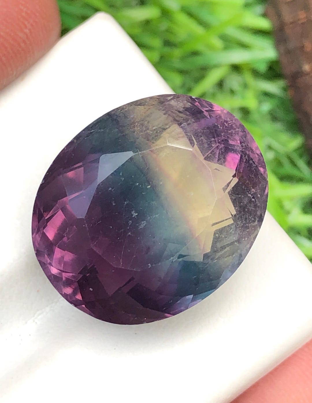Natural Color Change Fluorite | 27.85 Carat Oval Gemstone - Etsy