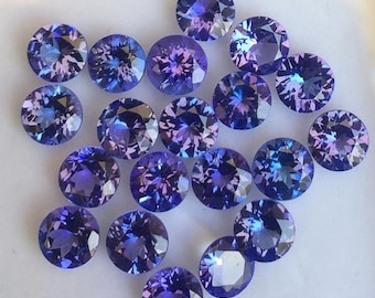 Natural Tanzanite Gemstone,5 MM Round Tanzanite,Faceted Tanzanite Gemstone,Tanzanite Loose Gemstone,AAA Shade Tanzanite,December Birth Stone