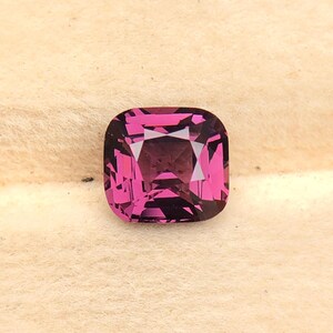 Natural Crimson Red Spinel Cushion, Loose 1.50 Carat Spinel Gemstone, 7x6 MM Faceted Spinel, August Birthstone Recommended For Leo And Virgo