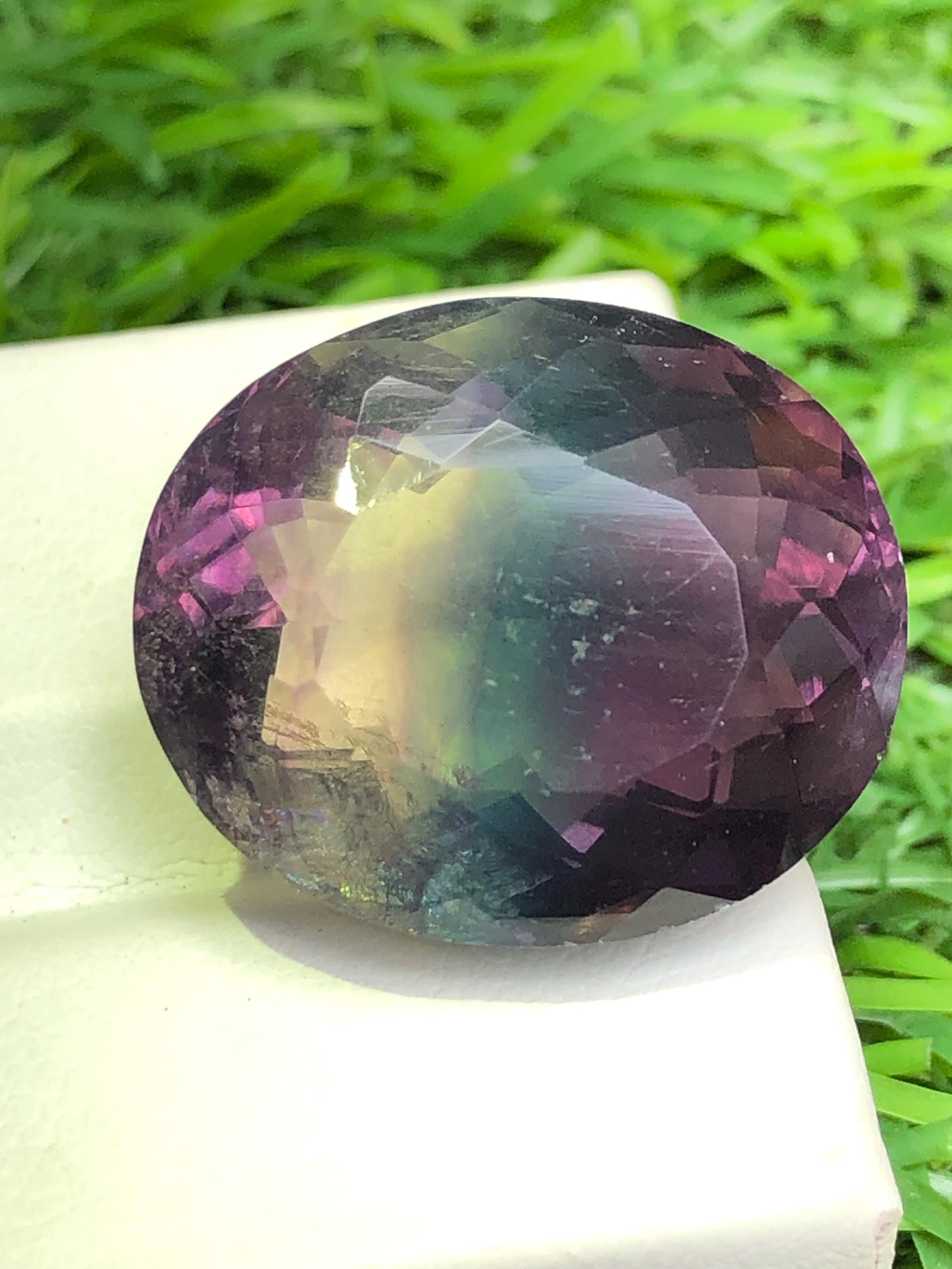 Natural Color Change Fluorite | 27.85 Carat Oval Gemstone - Etsy