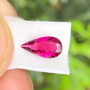 Natural Pink Tourmaline, Pear Shape Tourmaline, 8x4 MM Loose Faceted Pink Tourmaline, Tourmaline Gemstone For Making Ring / Jewelry.