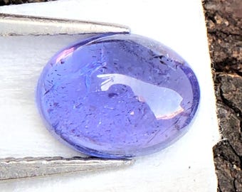 Natural Tanzanite Gemstone | 1.90 Ct Purple Blue Oval Cabochon