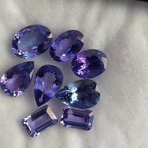 天然パープルピンクタンザナイト 0.85 CT ラウンドカット宝石（高級