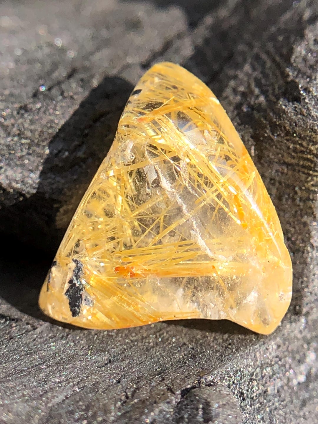 Lab Rutile Rough Natural Golden Rutile Quartz 6 CT. Rough Crystal for Jewelry & Healing ...