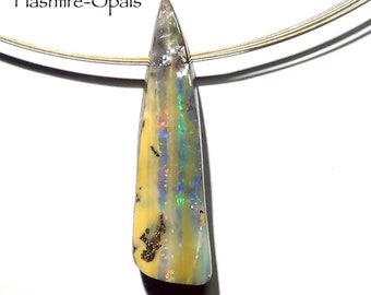 62.1ct! High-quality boulder opal pendant RED-GREEN-ORANGE