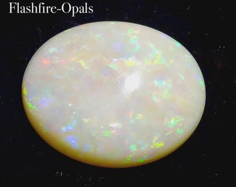 16.2ct Solid White Precious Opal MULTICOLOR