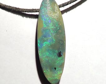 55ct. EDEL GEM Boulder Opal Anhänger Brilliant Grün-Türkise