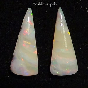 3.4ct. Boulder Opal Pair LIGHT RED-GOLD-ORANGE