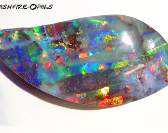 106ct. Gemme d'investissement géant Boulder Opal rouge brillant/multi FLASHFIRE OPALS
