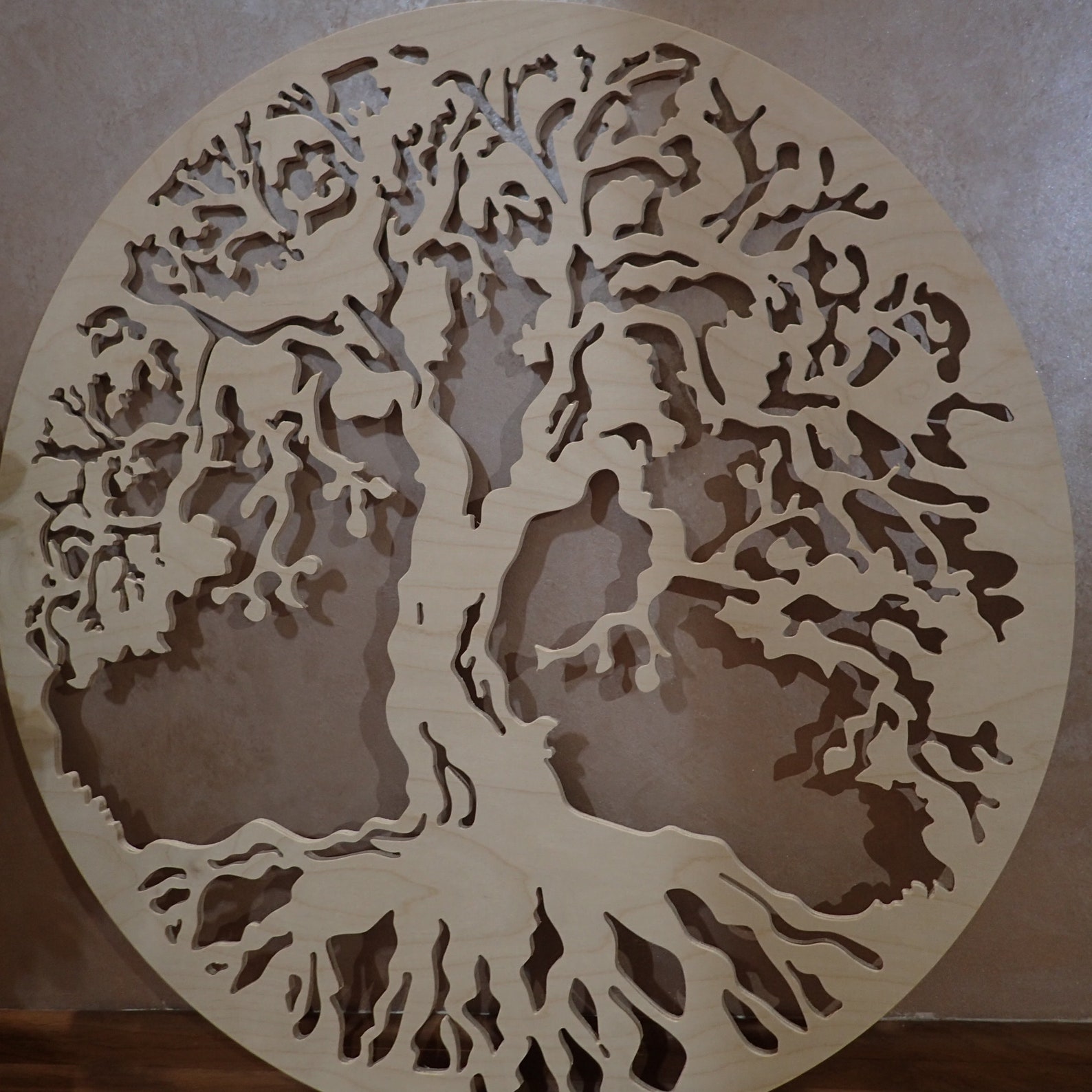 Tree of life wood wall decoration Birch wood Home decoration Etsy