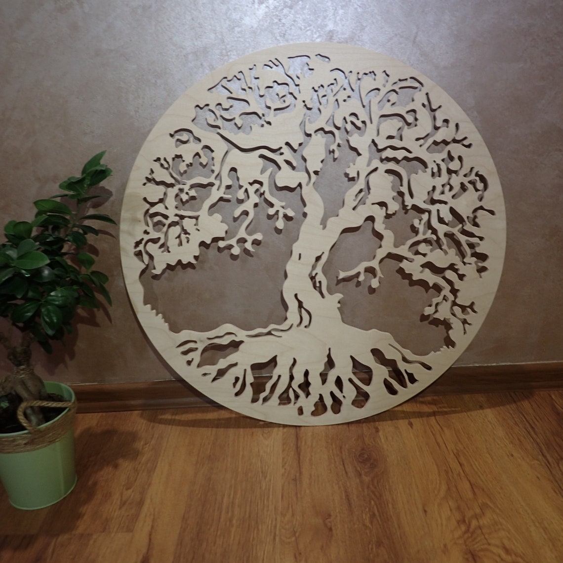 Tree of life wood wall decoration Birch wood Home decoration Etsy
